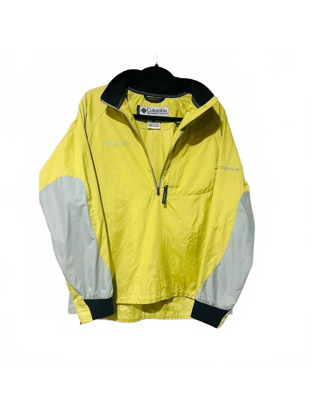 Columbia Yellow and Gray packable jacket